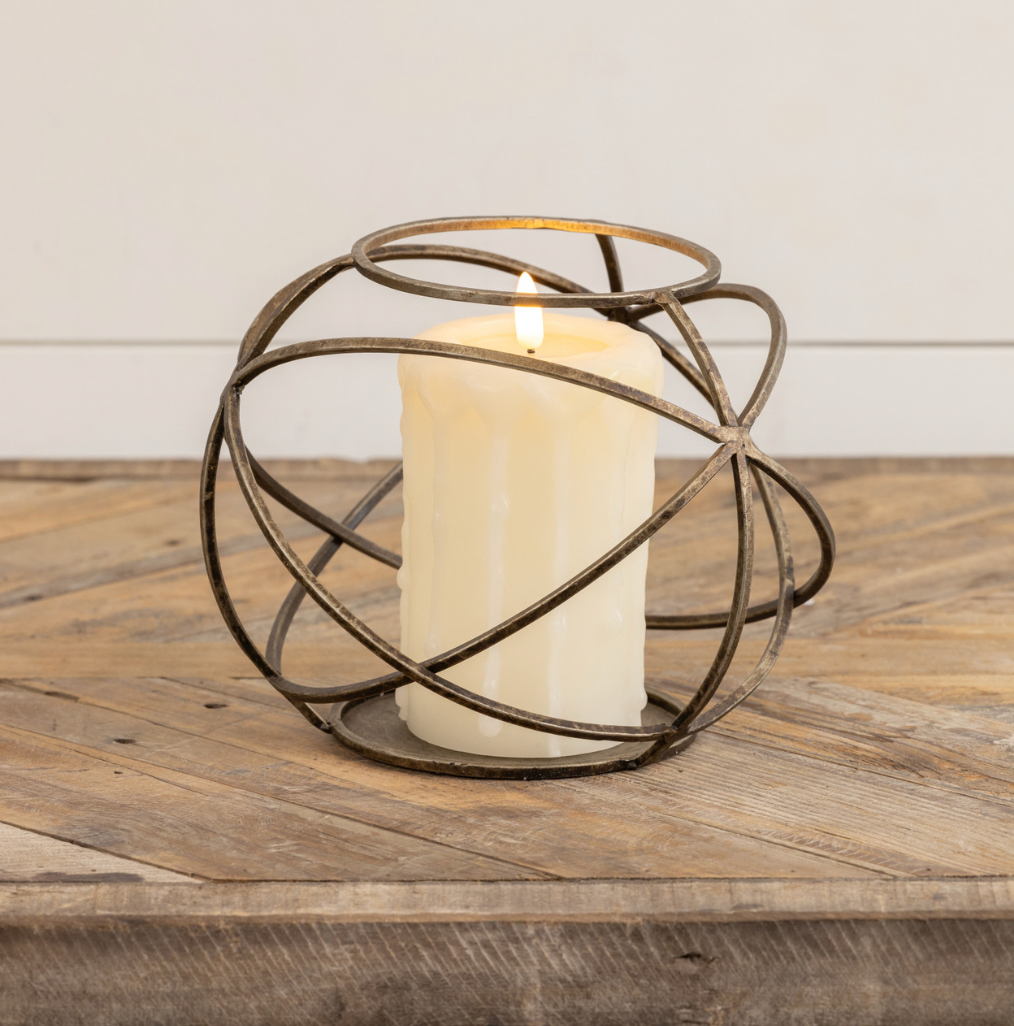 SPHERE PILLAR CANDLE HOLDER
