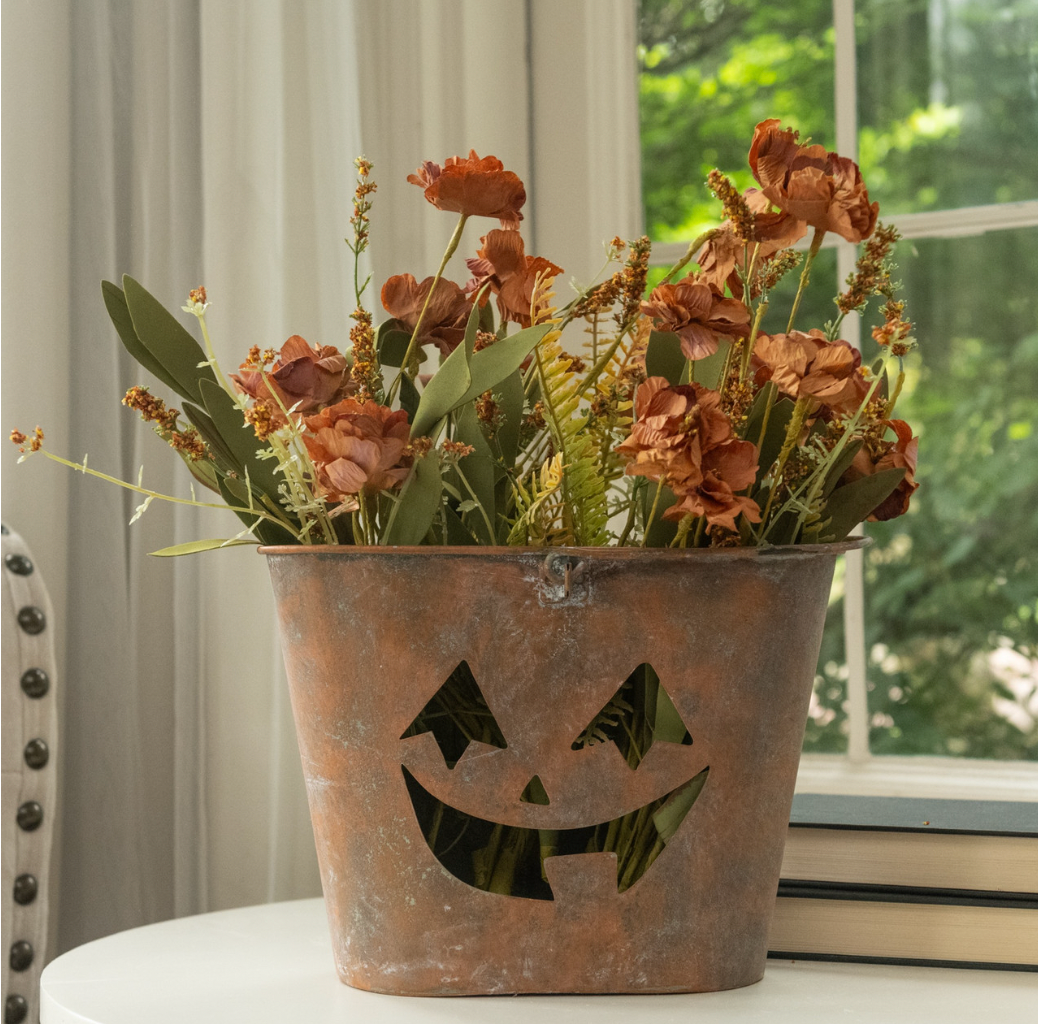 AGED JACK O LANTERN PAIL