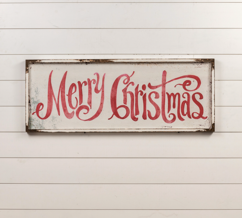 SCRIPT MERRY CHRISTMAS SIGN