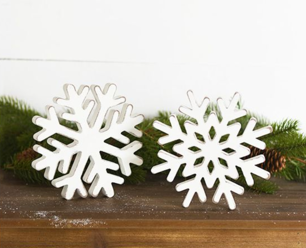 7" WOOD SNOWFLAKE