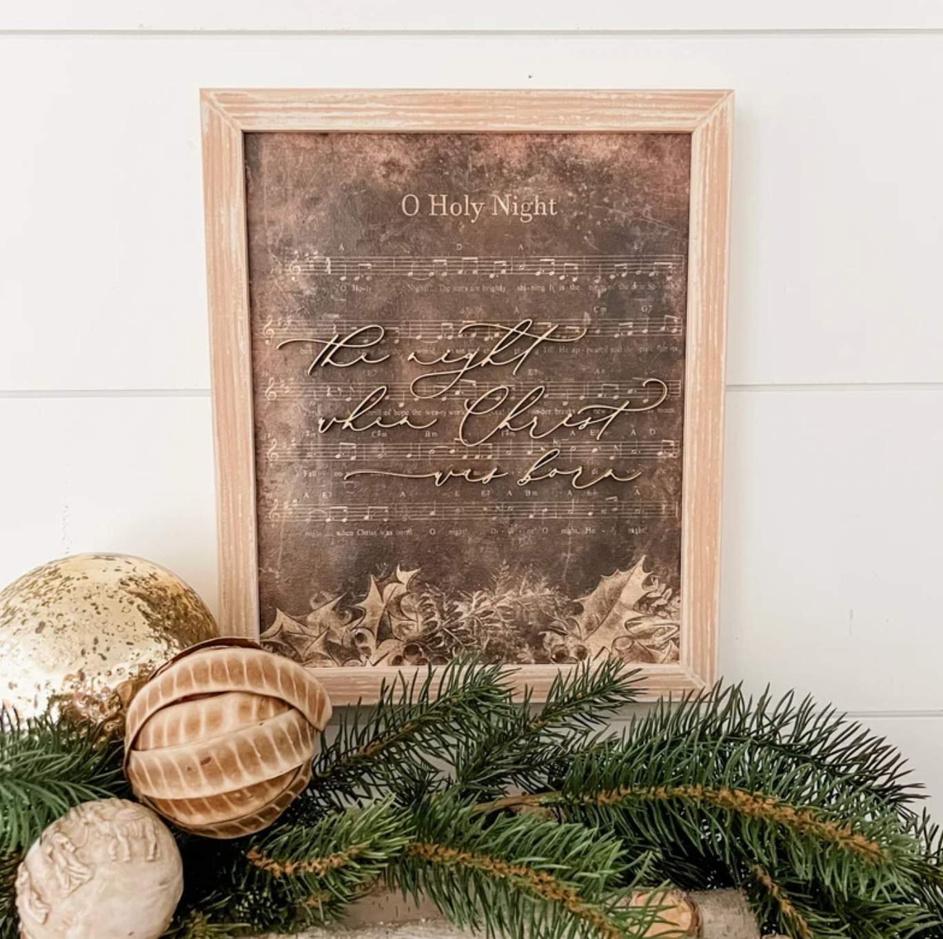 Vintage Christmas Carol Signs - Dark Background