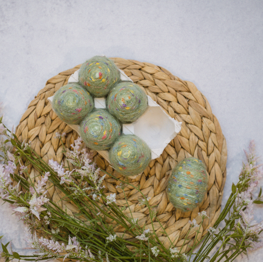 SET/ 6 SPECKLED GREEN EGGS