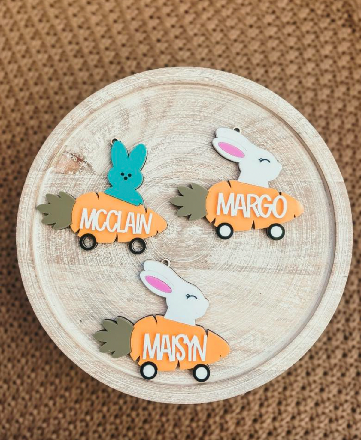 Easter Bunny or Peep on Wheels Basket Tag
