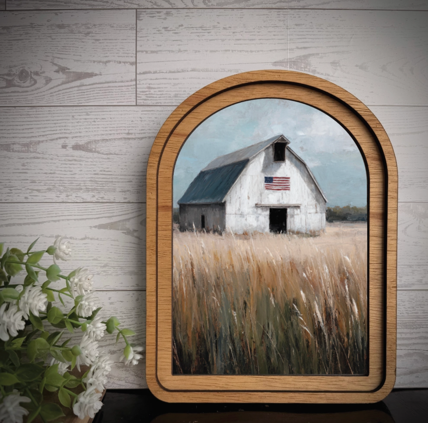 Arch Frame Art Print July 4th Flag America