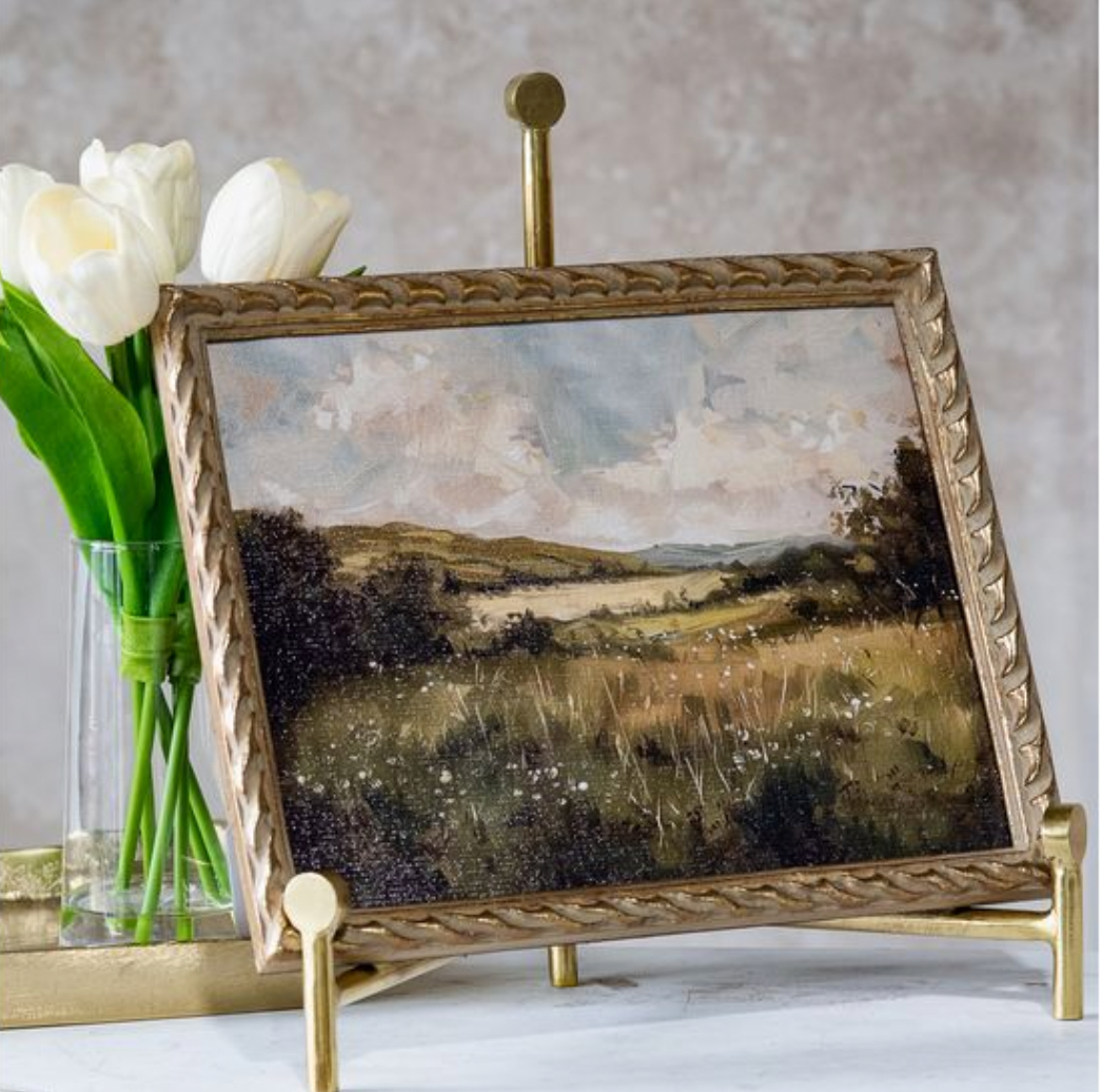 8 X 10 GOLD FRAME LANDSCAPE WALL ART