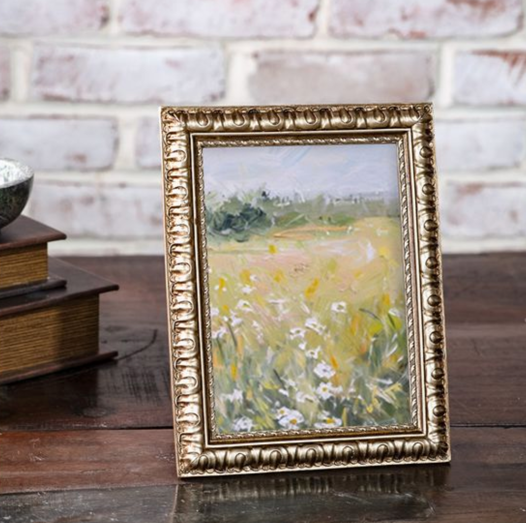 5 X 7 ANT. GOLD DECO PHOTO FRAME