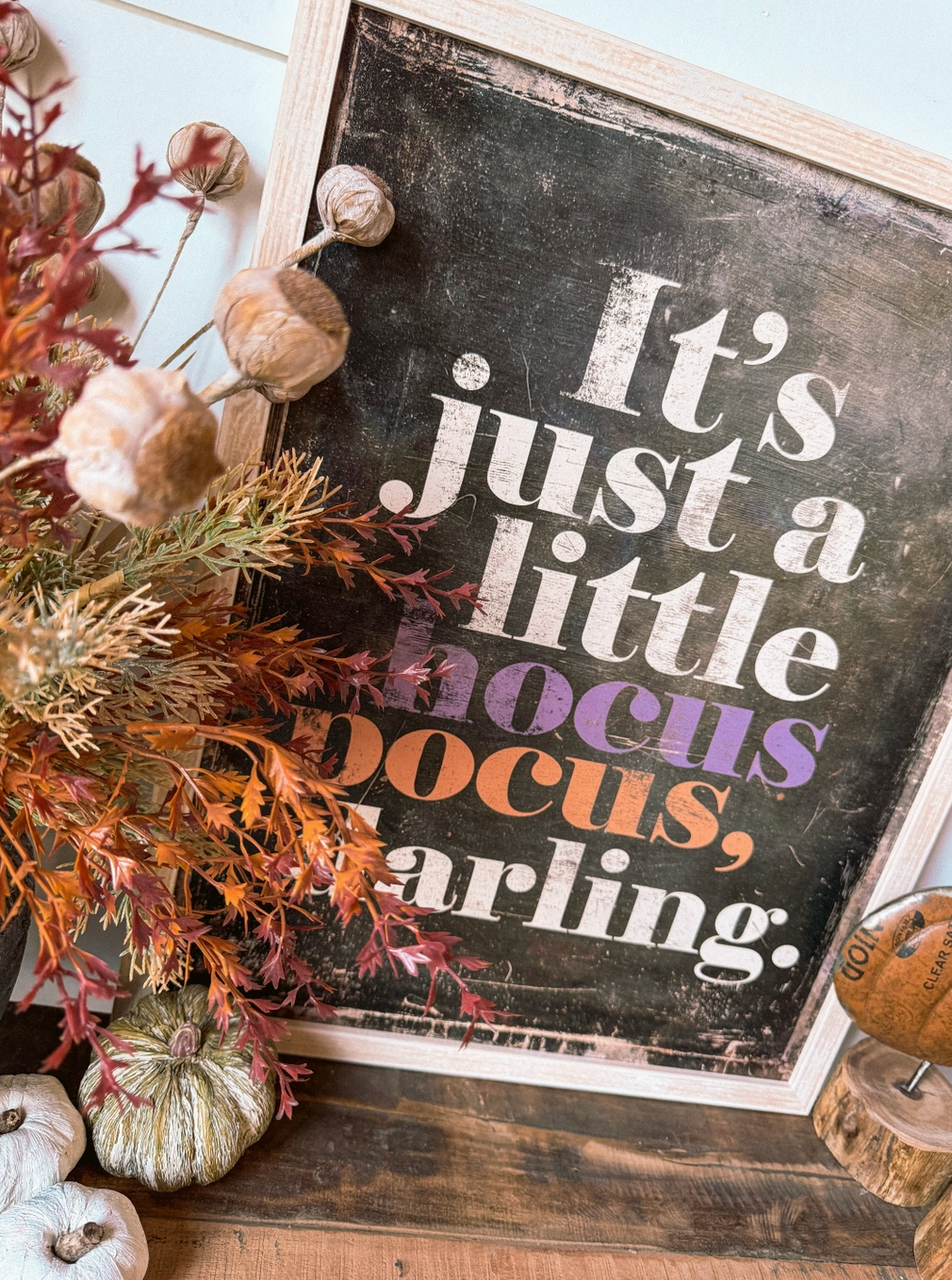 Hocus Pocus Halloween Wood Sign