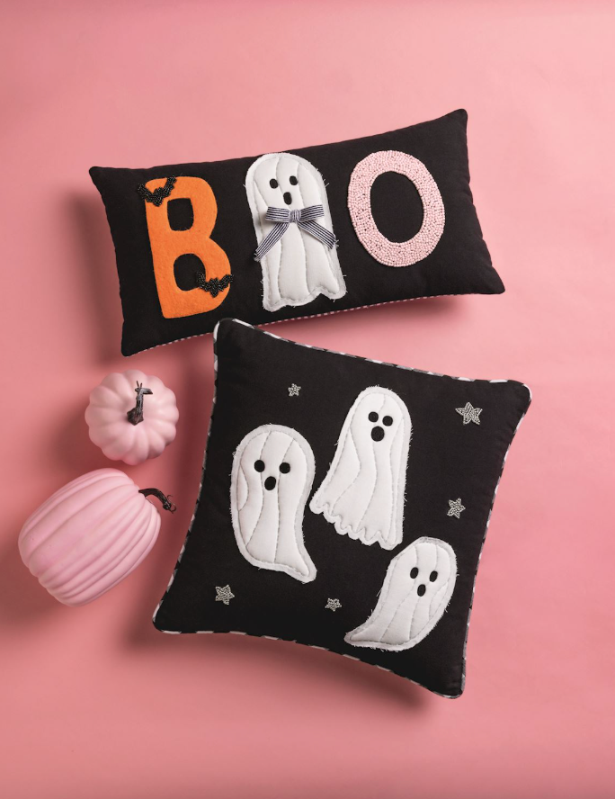 Ghost Square Quilted Pillow