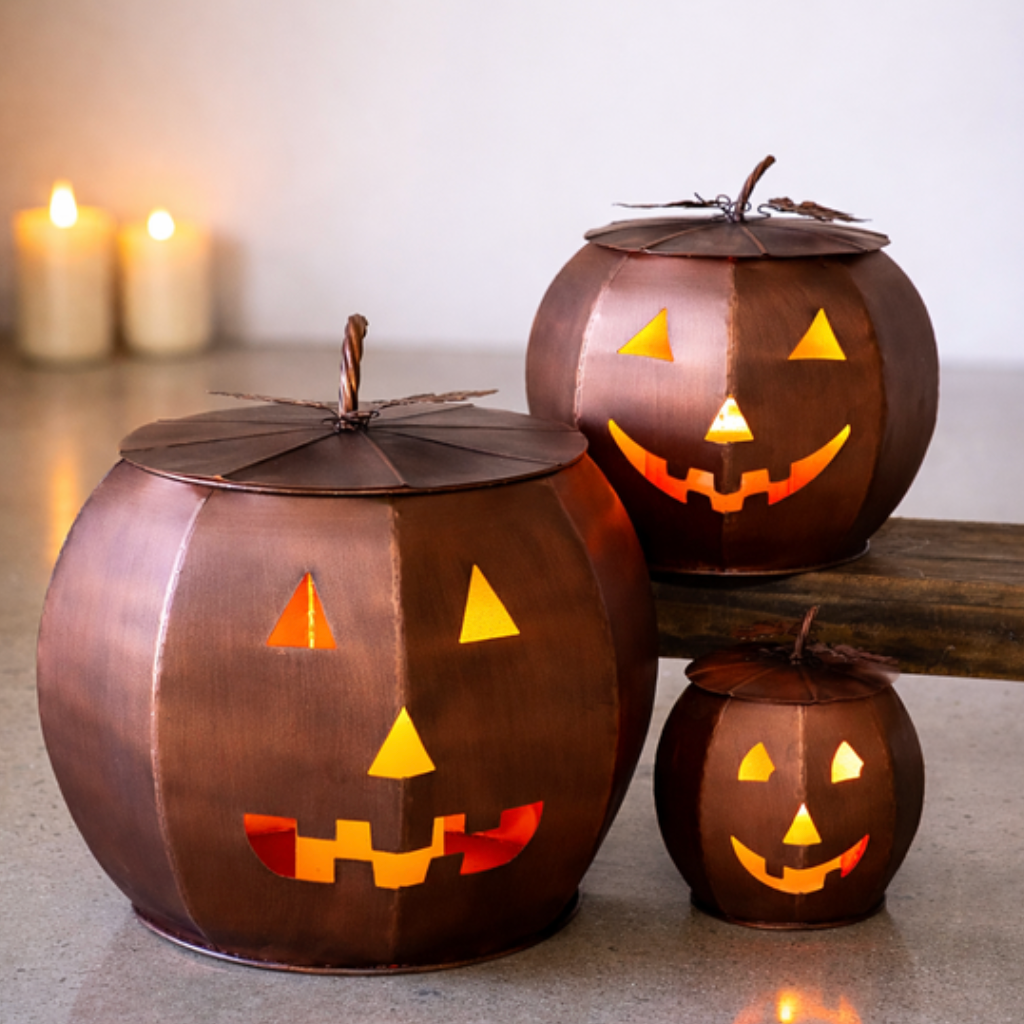 ANT. COPPER TIN PUMPKINS