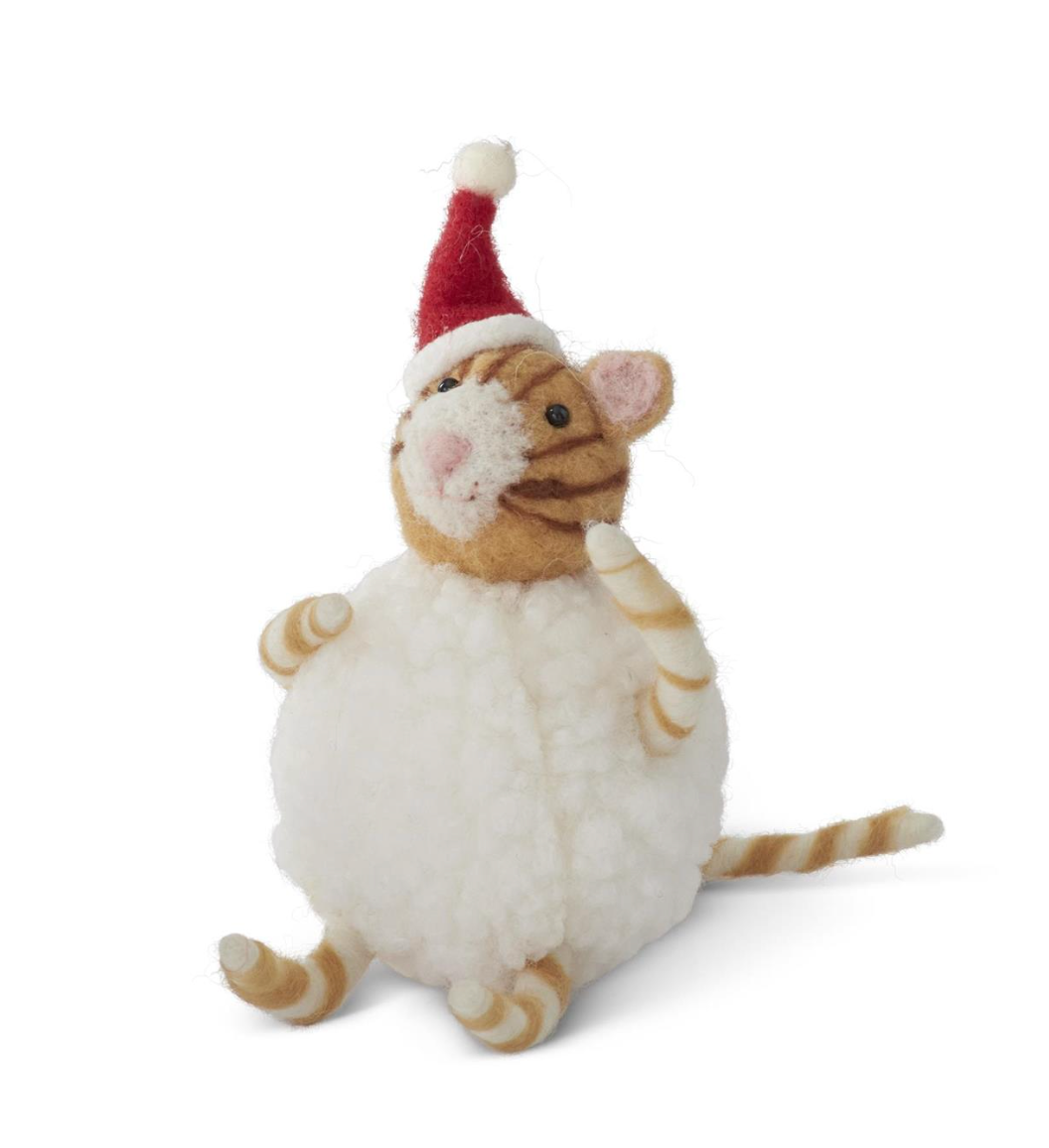 4.5 Inch Wool Snowball Cat