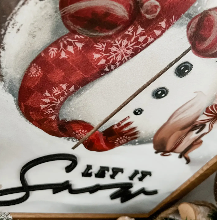 Let It Snow Snowman Sign