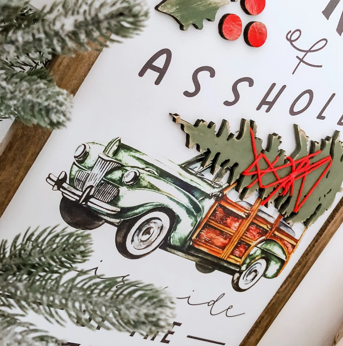 Jolliest Bunch of Assholes Christmas Sign