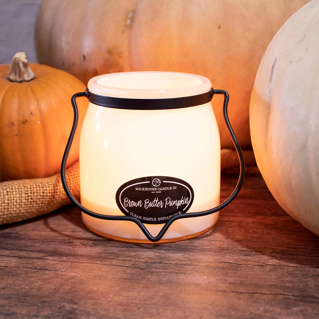 Milkhouse Candle Company - 16 oz Butter Jar Candle: Brown Butter Pumpkin