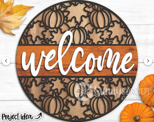 Welcome w/ pumpkins