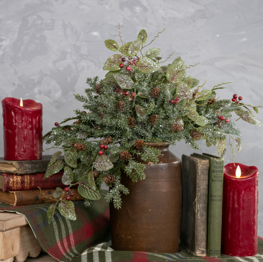 SNOWY FITTONIA, PINE & BERRY PICK