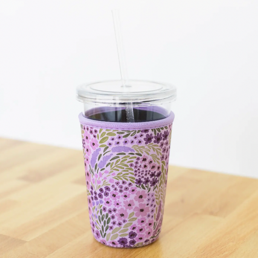 Lilac Floral Drink Sleeve