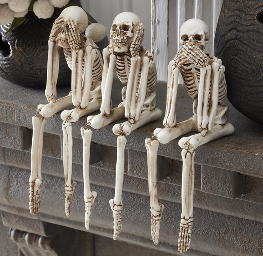 SEE NO EVIL HEAR NO EVIL SPEAK NO EVIL Skeletons