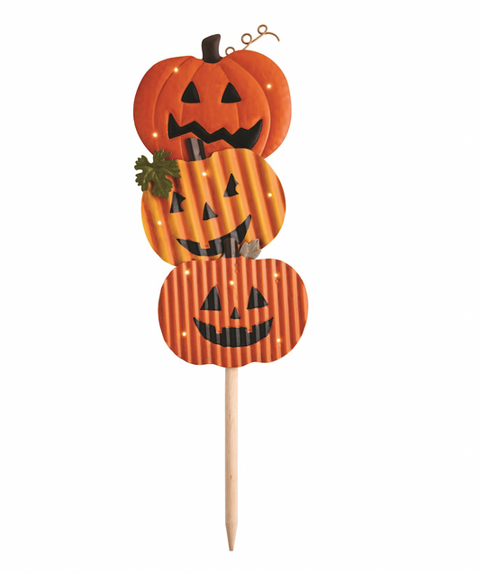 Pumpkins Light Up Yard Stake