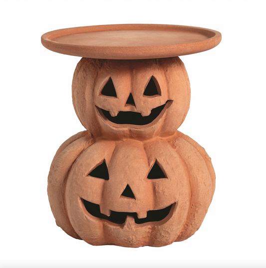 Stacked Pumpkin Halloween Pillar Holders