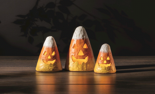 Mache Candy Corn Luminarie