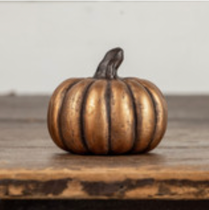 3" GOLD SHORT PUMPKIN