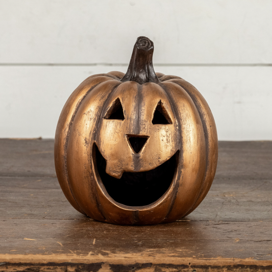 8.5" GOLD BIG MOUTH PUMPKIN