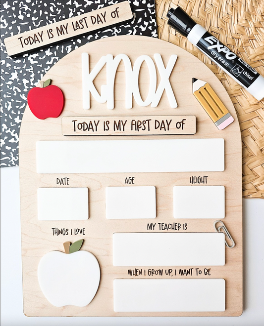 Back to School Dry Erase Board