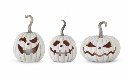 Resin LED Flicker Flame Jack O Lantern