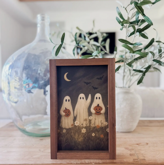 Ghost Flower Field | Halloween Wall Art