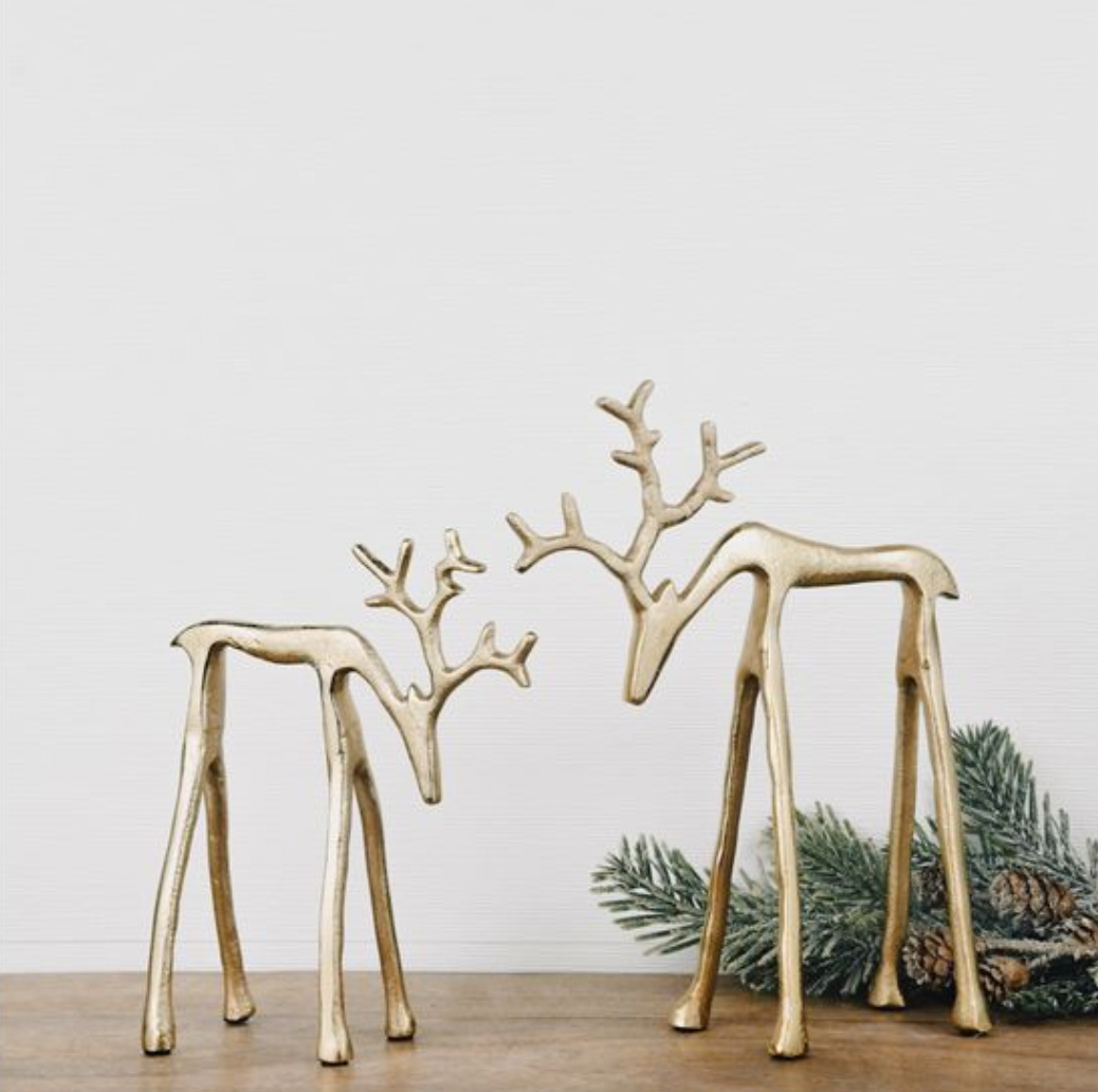 GOLD LOOK DOWN REINDEER