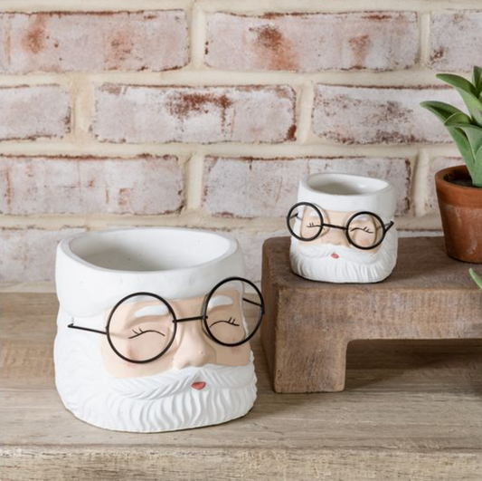 SANTA GLASSES PLANTER