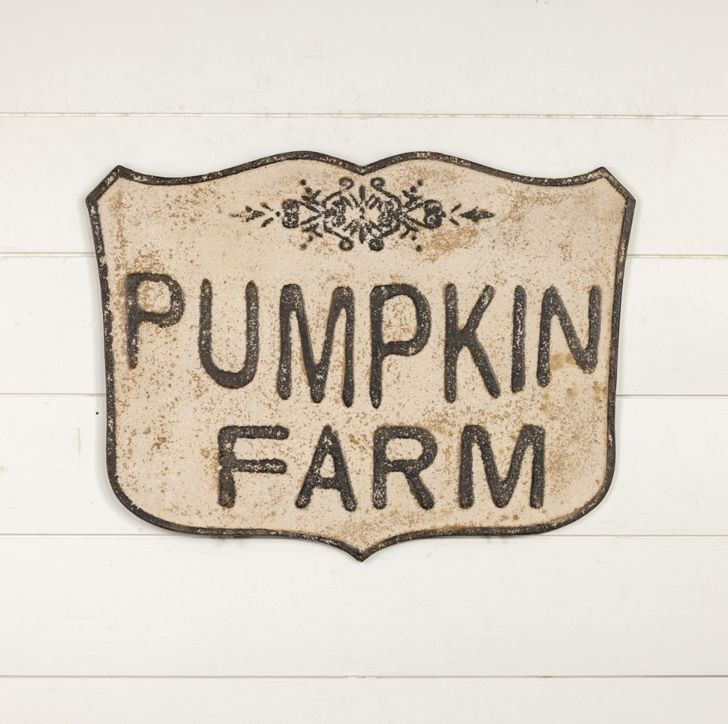 WHITE PUMPKIN FARM CREST SIGN