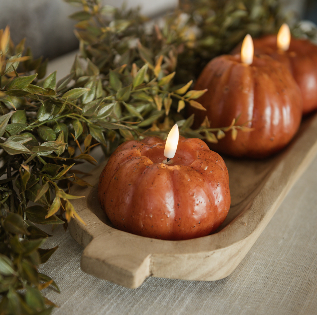 3" ORANGE 3D FLAME SHORT PUMPKIN
