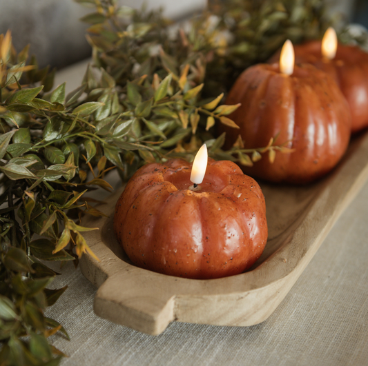 3" ORANGE 3D FLAME SHORT PUMPKIN