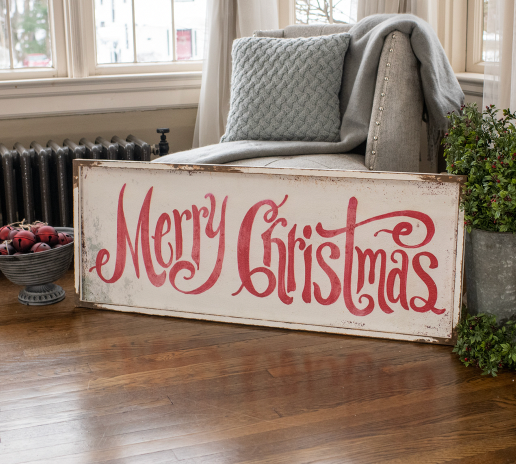 SCRIPT MERRY CHRISTMAS SIGN