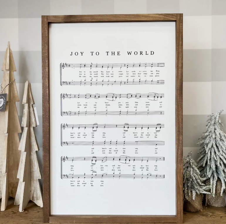 Joy To the World Hymn | Christmas Wall Decor