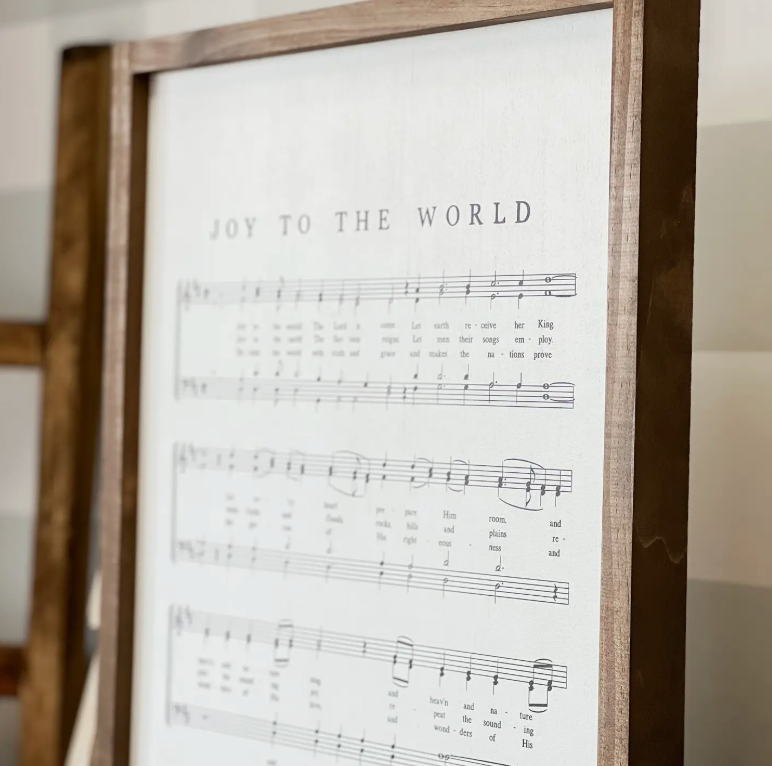 Joy To the World Hymn | Christmas Wall Decor