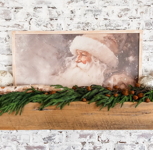 Vintage Neutral Santa Print