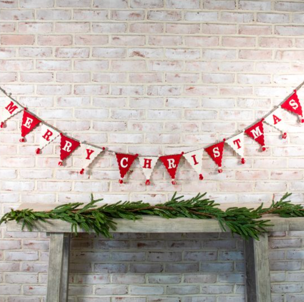 6' FELT MERRY CHRISTMAS GARLAND