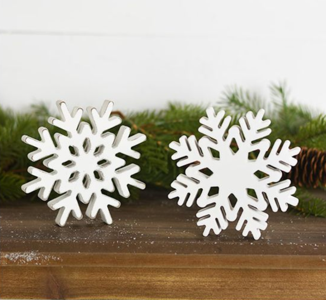 5" WOOD SNOWFLAKE