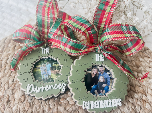 Wreath Family Photo Frame Ornament