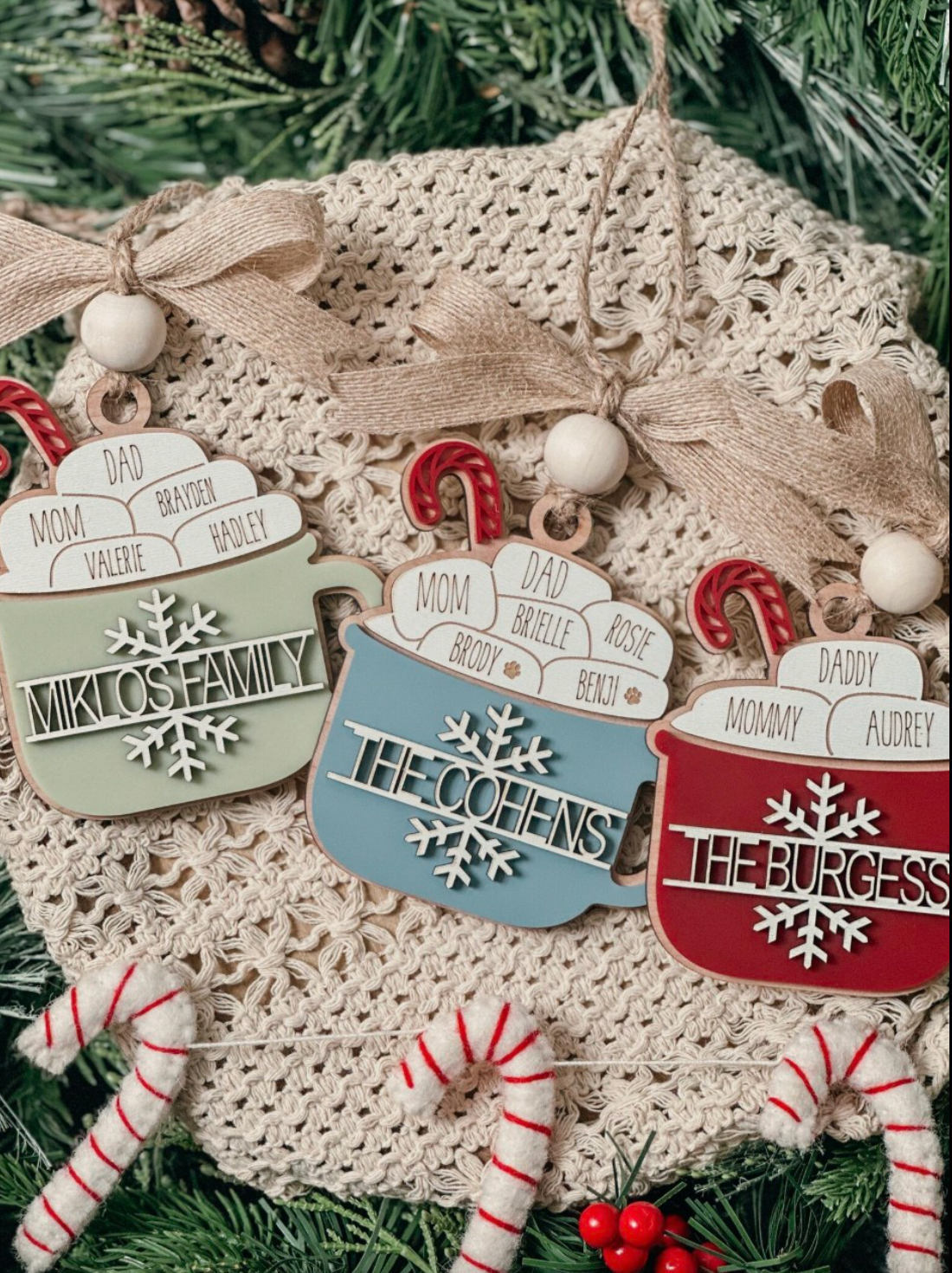 Hot Cocoa Family Ornament