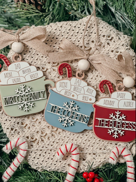 Hot Cocoa Family Ornament