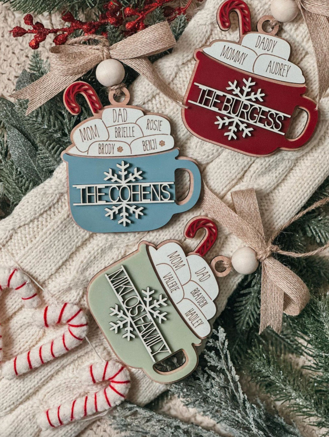 Hot Cocoa Family Ornament