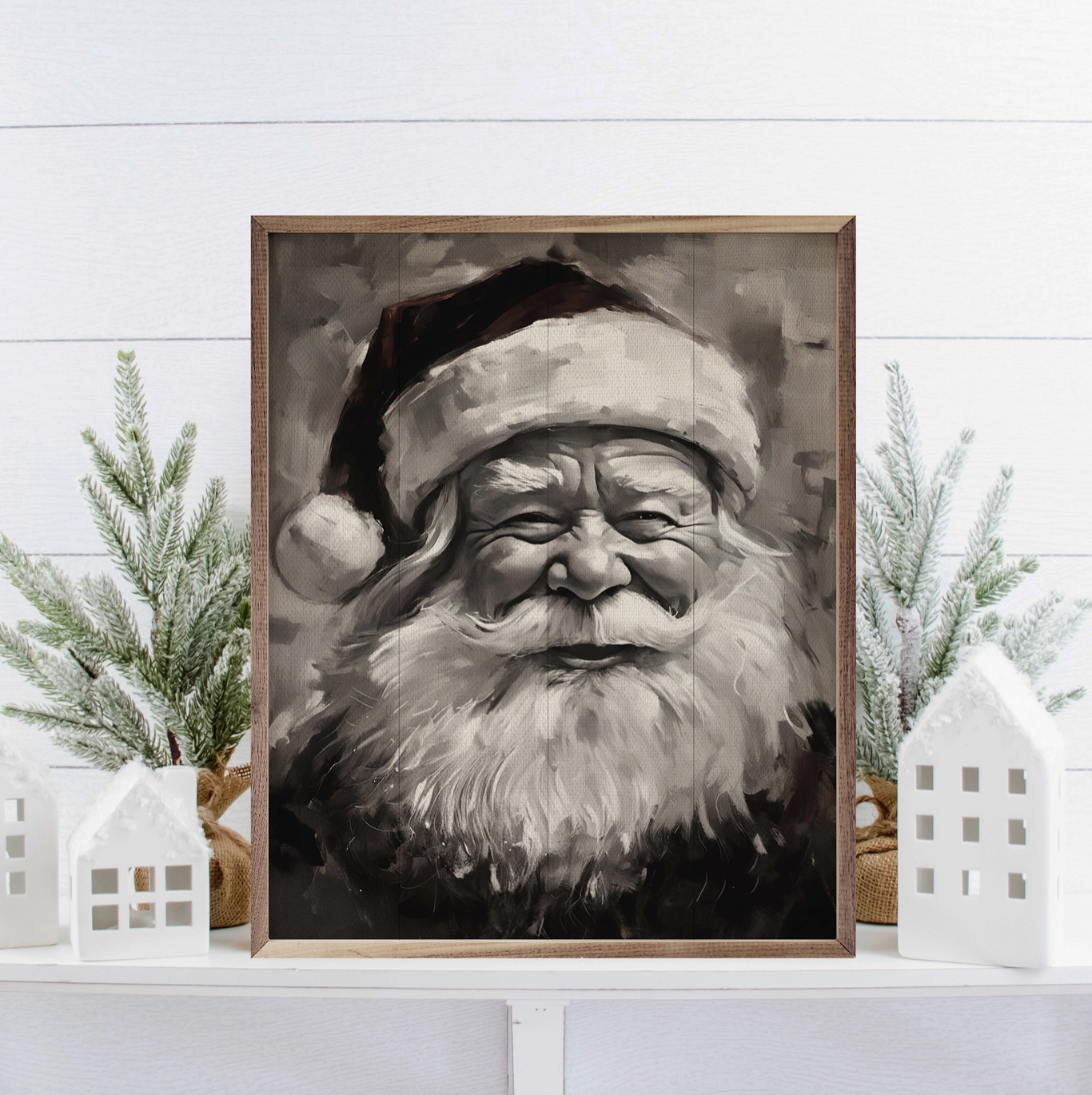 Black and White Santa