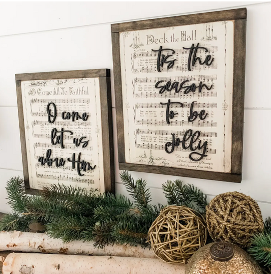 Christmas Carol Vintage Signs