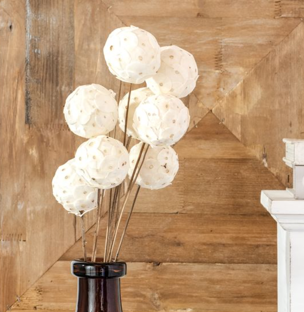 9 PC TING SHOLA BALL FLOWER