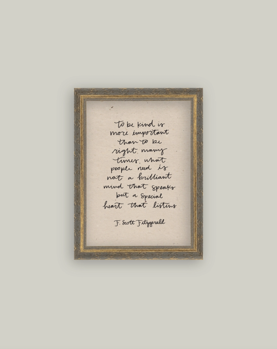 To Be Kind Framed Antique Print