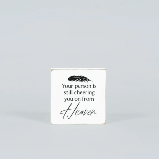 3x3 Wood Block (Heaven) Sympathy Gift