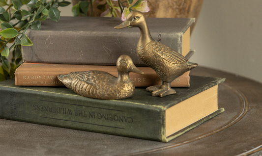 GOLD SITTING OR STANDING DUCK